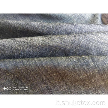 Denim con fiammato per pantaloni e camicia